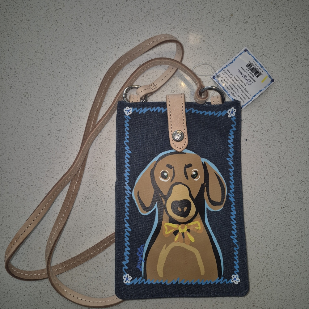 Dachshund Denim Crossbody Bag